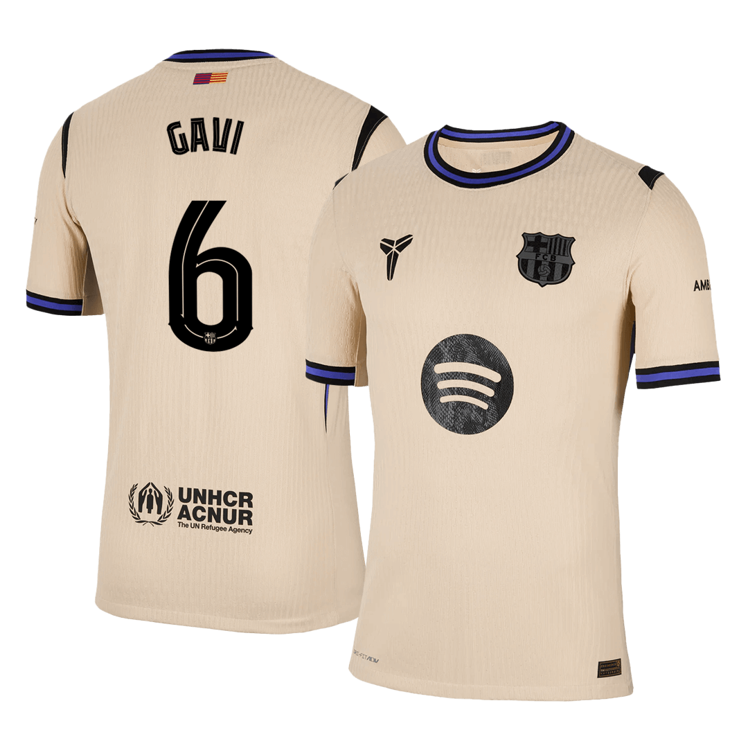 Barcelona Tröja GAVI #6 2025/26 Borta Gul - UCL