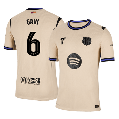 Barcelona Tröja GAVI #6 2025/26 Borta Gul - UCL