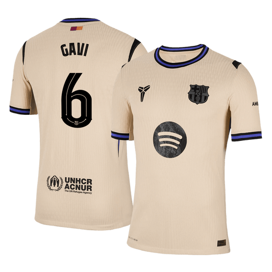 Barcelona Tröja GAVI #6 2025/26 Borta Gul - UCL