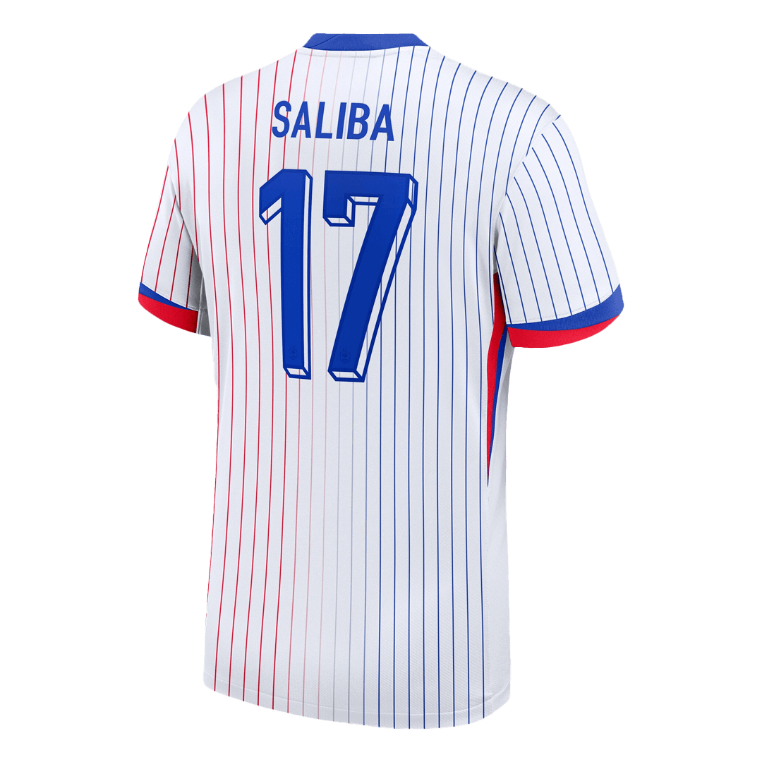 Frankrike Tröja SALIBA #17 Euro 2024 Borta Vit