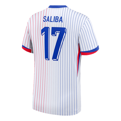 Frankrike Tröja SALIBA #17 Euro 2024 Borta Vit-7