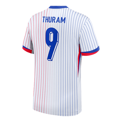 Frankrike Tröja THURAM #9 Euro 2024 Borta Vit-8