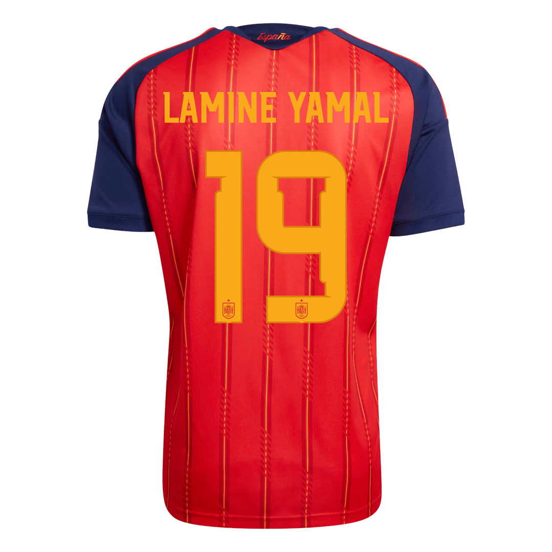 LAMINE YAMAL #19 Spanien Tröja 2026 Hemma Premium Röd-2