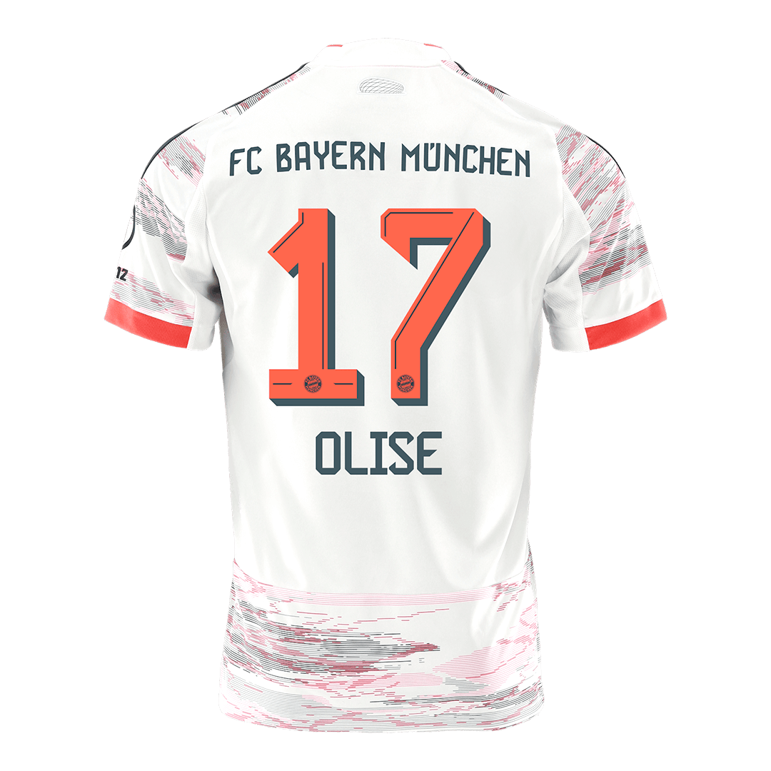 Bayern Munich Tröja OLISE #17 2025/26 Borta Vit-13