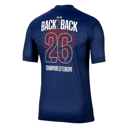 Champions of Europe #26 PSG Tröja 2025/26 Hemma Premium Mörkblå-3
