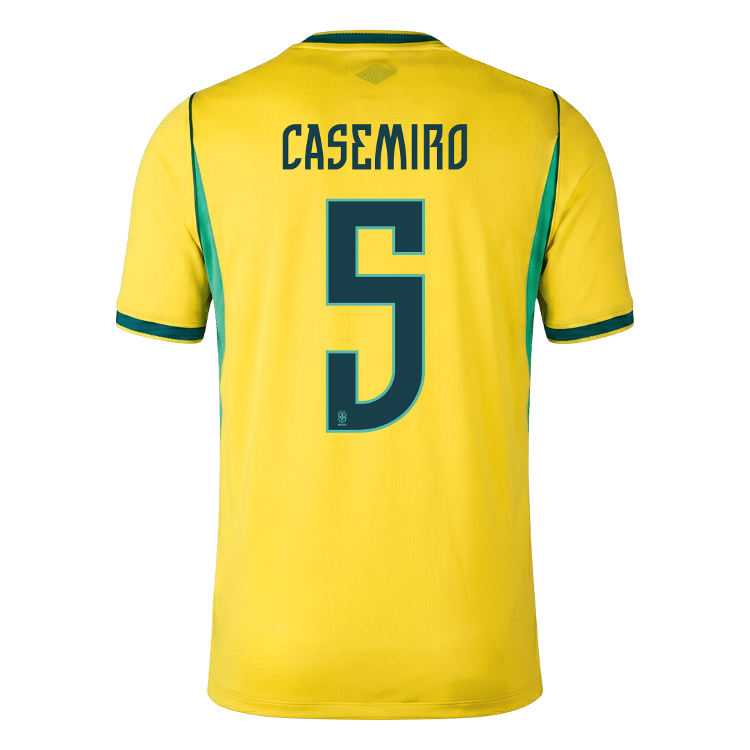 Brasilien Tröja CASEMIRO #5 2026 Hemma Gul