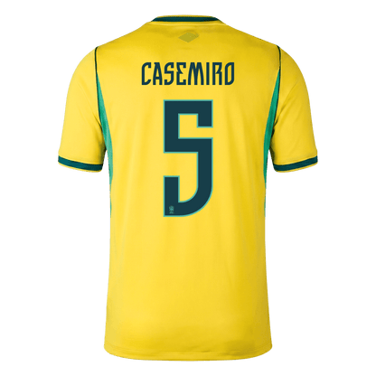 Brasilien Tröja CASEMIRO #5 2026 Hemma Gul-5