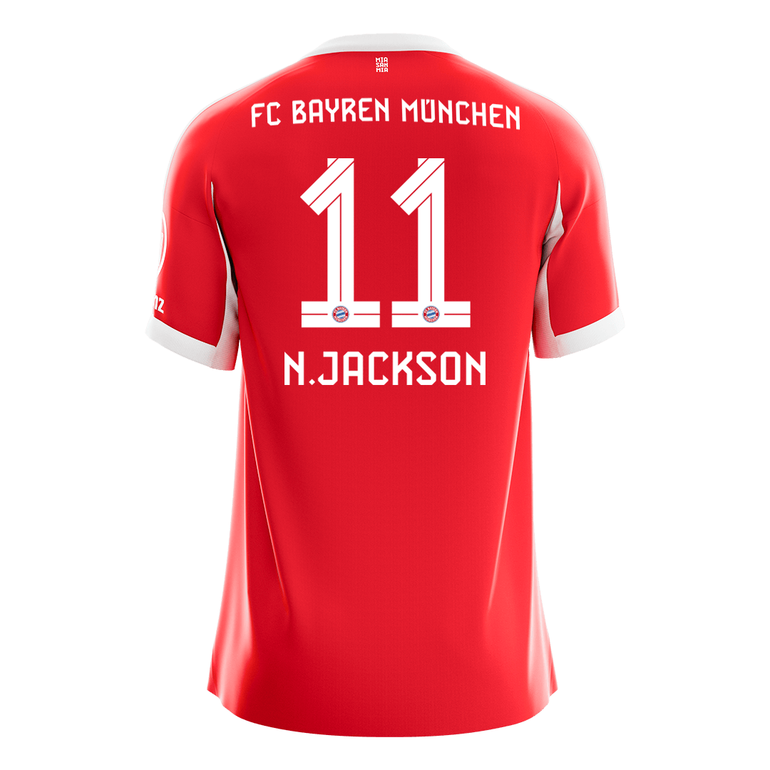 N.JACKSON #11 Bayern Munich Tröja 2025/26 Hemma Premium Röd