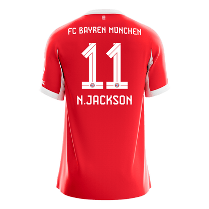 N.JACKSON #11 Bayern Munich Tröja 2025/26 Hemma Premium Röd-10