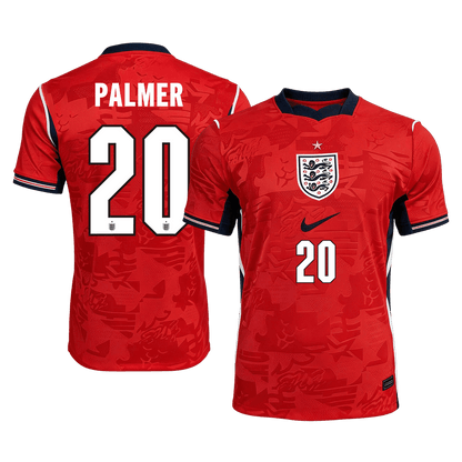 England Tröja PALMER #20 2026 Borta Autentisk Röd