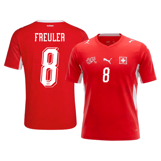 Schweiz Tröja REULER #8 2026 Hemma Röd