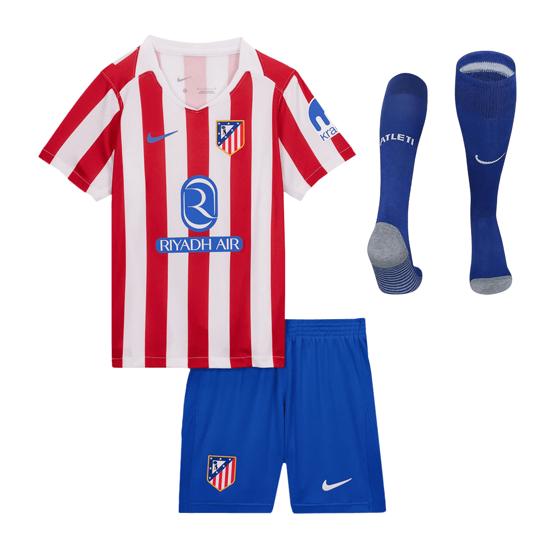 Atletico Madrid Tröja 2025/26 Hemmaställ Röd & Vit Barn