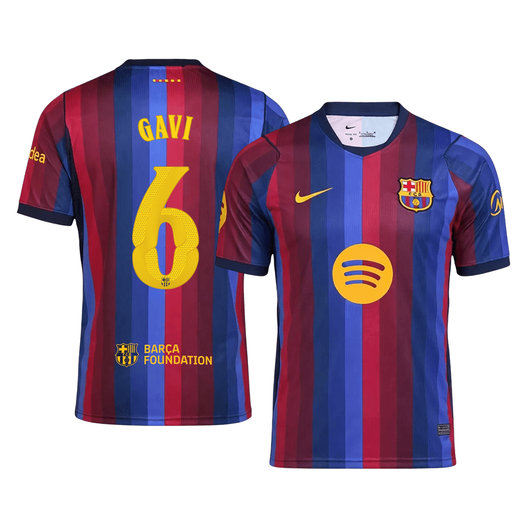 Barcelona Tröja GAVI #6 2026/27 Hemma Blue&Garnet - UCL