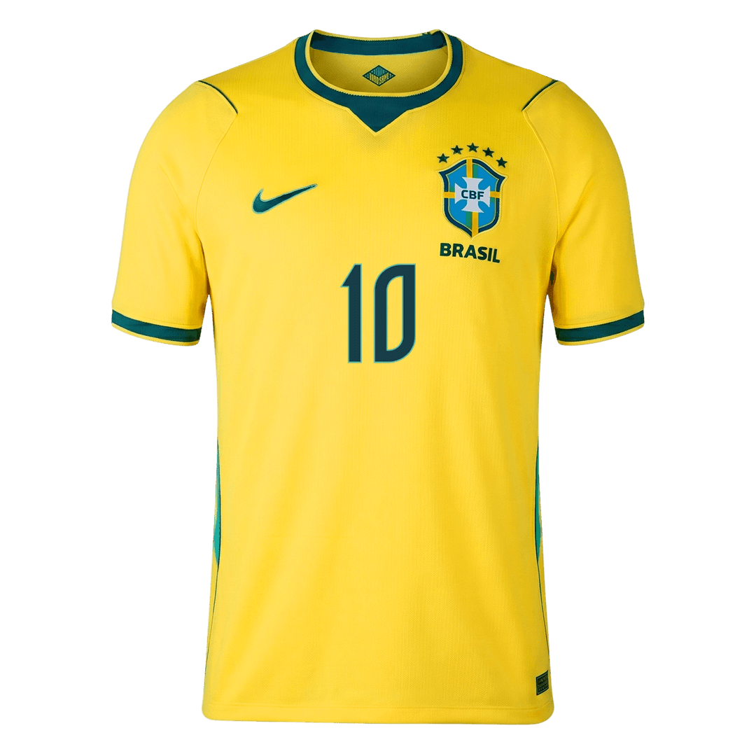 Brasilien Tröja NEYMAR JR. #10 2026 Hemma Gul-6