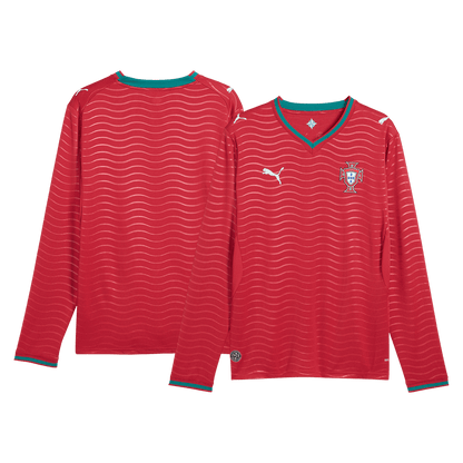 Portugal Tröja 2026 Hemma Långärmad Röd-8