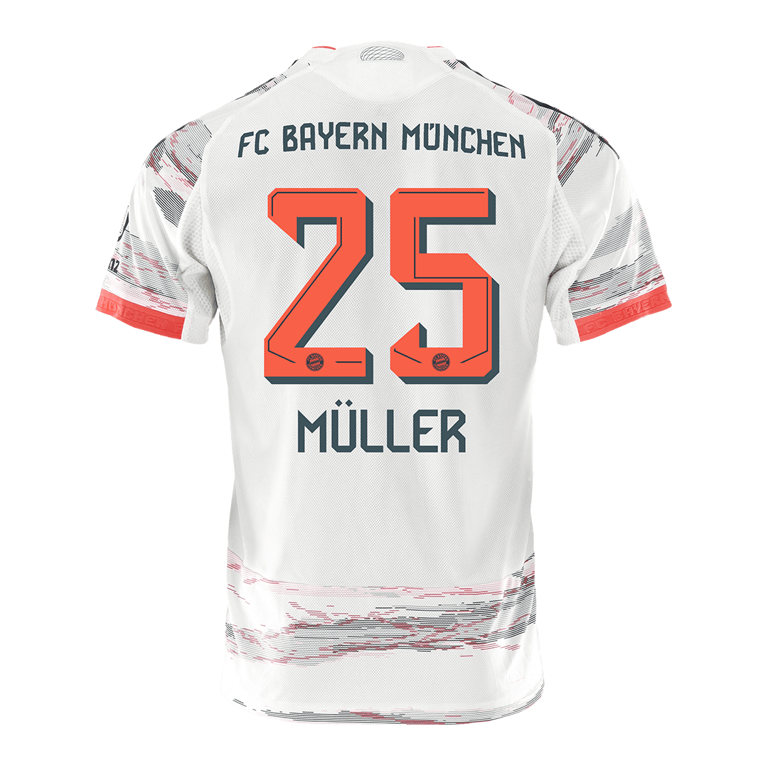 Bayern Munich Tröja MÜLLER #25 2025/26 Borta Vit