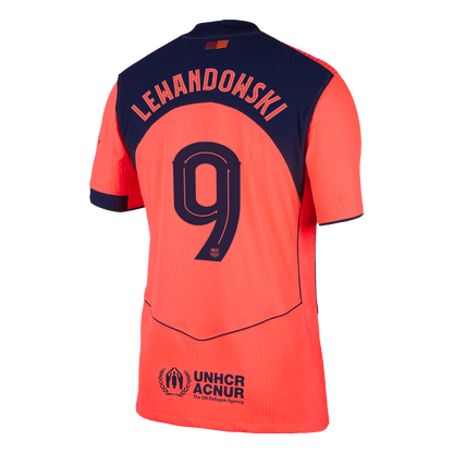 Barcelona Tröja LEWANDOWSKI #9 2025/26 Tredje Orange - UCL-12