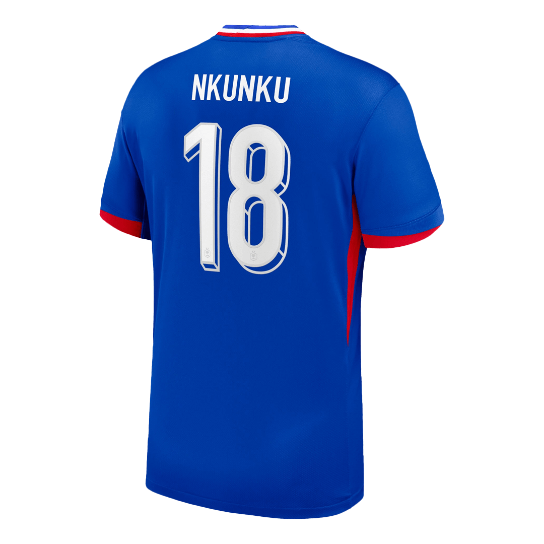 Frankrike Tröja NKUNKU #18 Euro 2024 Hemma Blå-7
