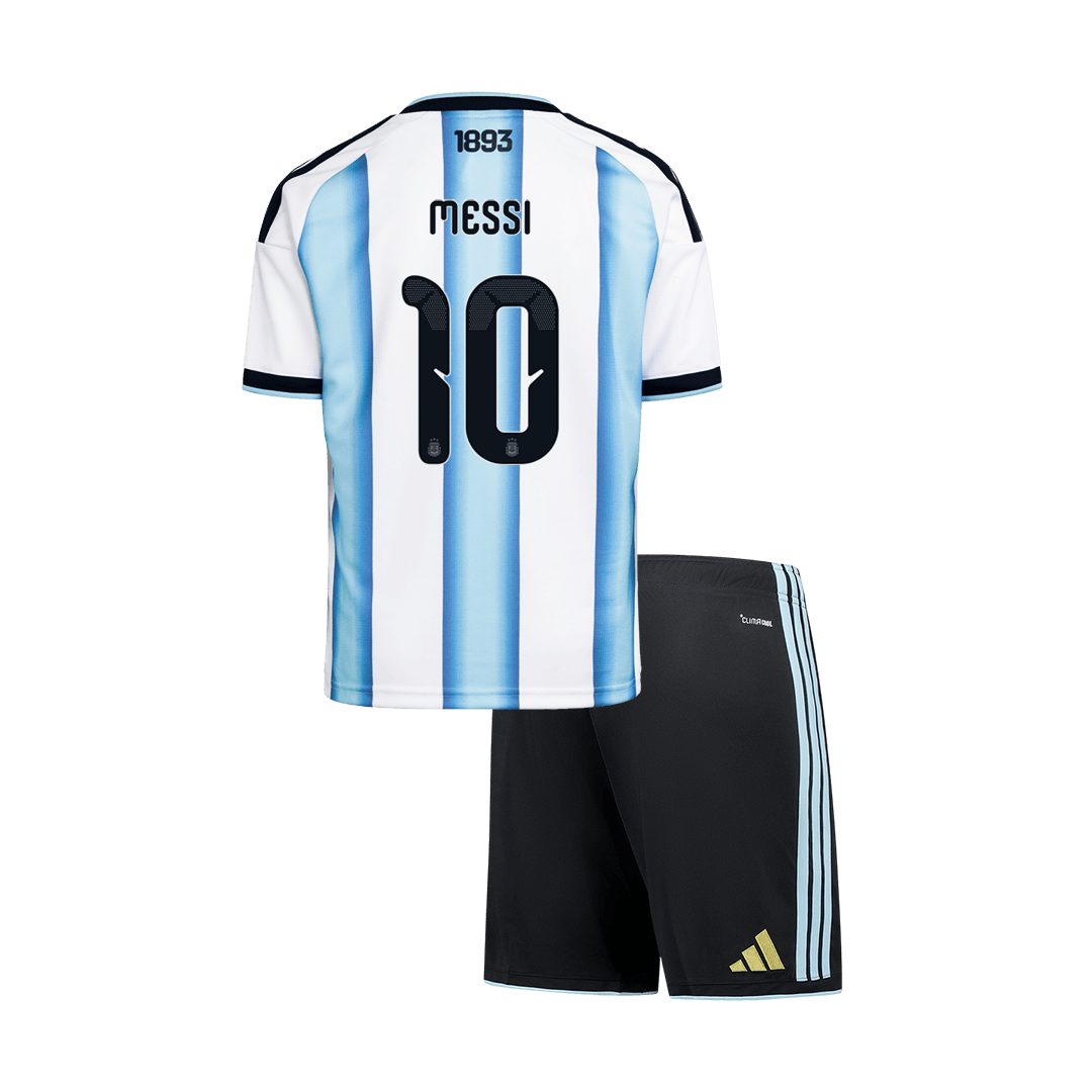 Argentina Tröja MESSI #10 2026 Hemma Blå & Vit Barn Premium