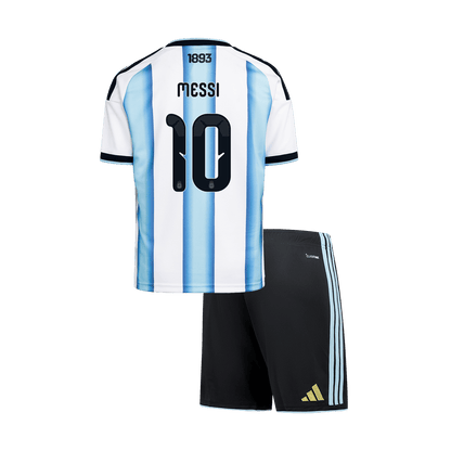 Argentina Tröja MESSI #10 2026 Hemma Blå & Vit Barn Premium