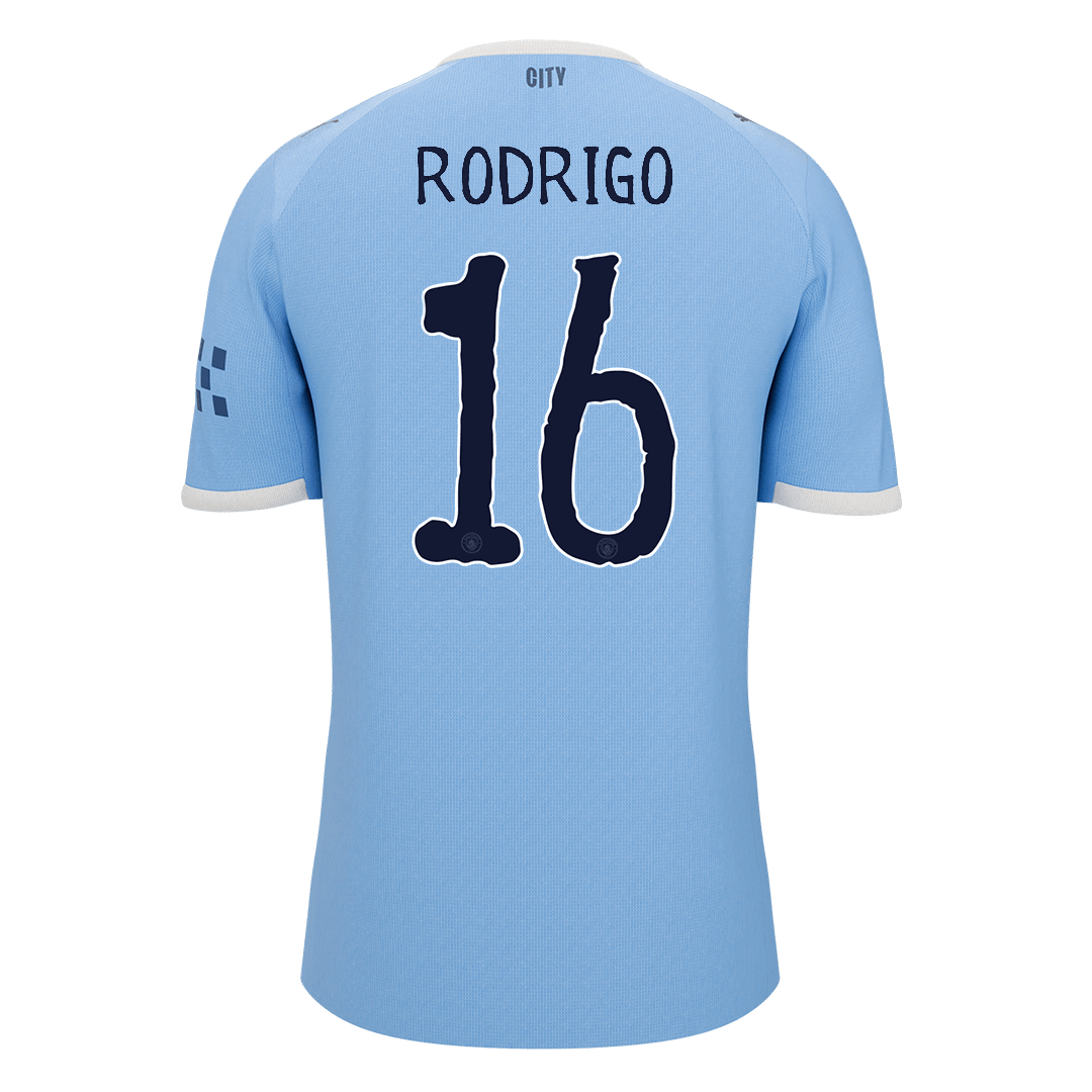 RODRIGO #16 Manchester City Tröja 2025/26 Hemma Premium Blå-10