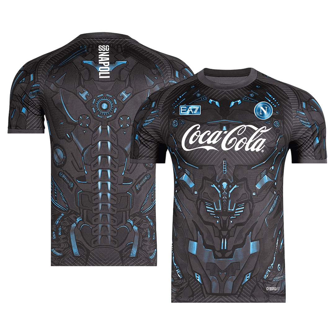 Napoli Tröja 2025/26 Före match Svart-9