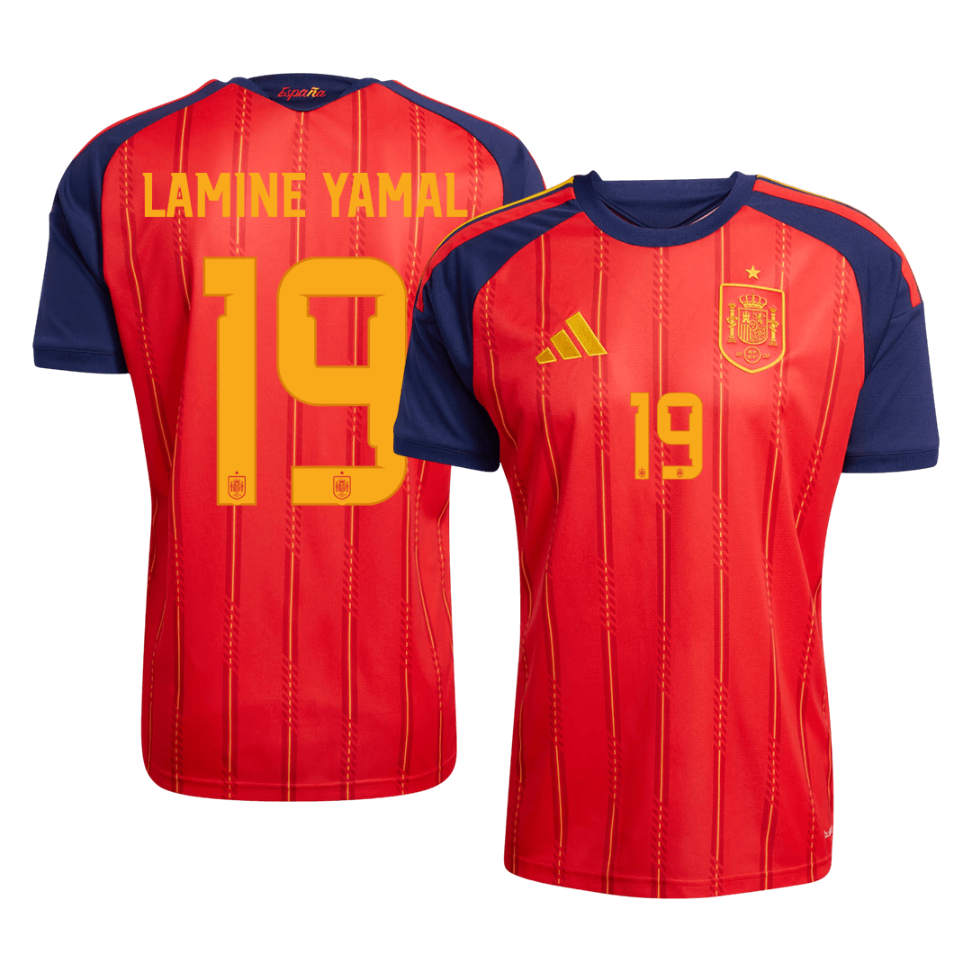 LAMINE YAMAL #19 Spanien Tröja 2026 Hemma Premium Röd