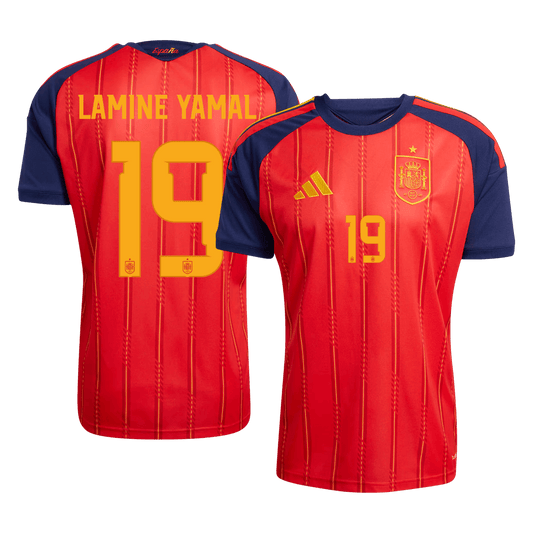 LAMINE YAMAL #19 Spanien Tröja 2026 Hemma Premium Röd