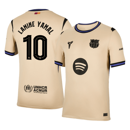 Barcelona Tröja LAMINE YAMAL #10 2025/26 Borta Gul - UCL
