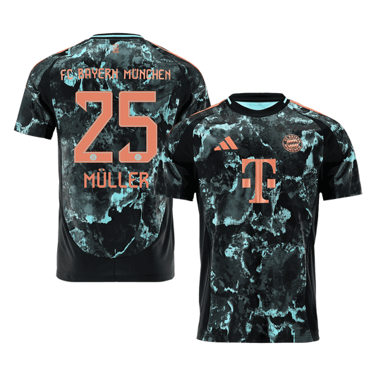 Bayern Munich Tröja MÜLLER #25 2024/25 Borta Svart