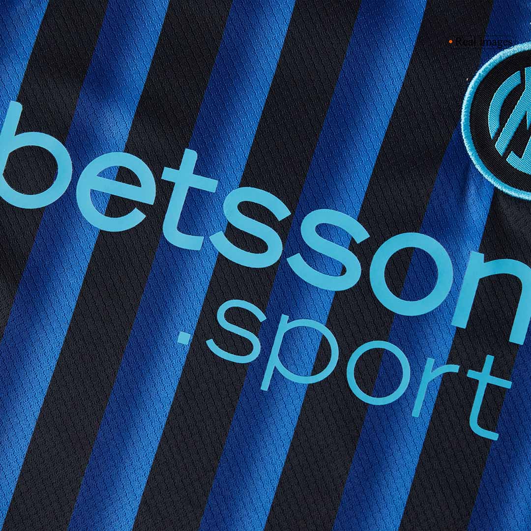 Inter Milan Tröja 2025/26 Hemmaställ Blå och svart Barn-8