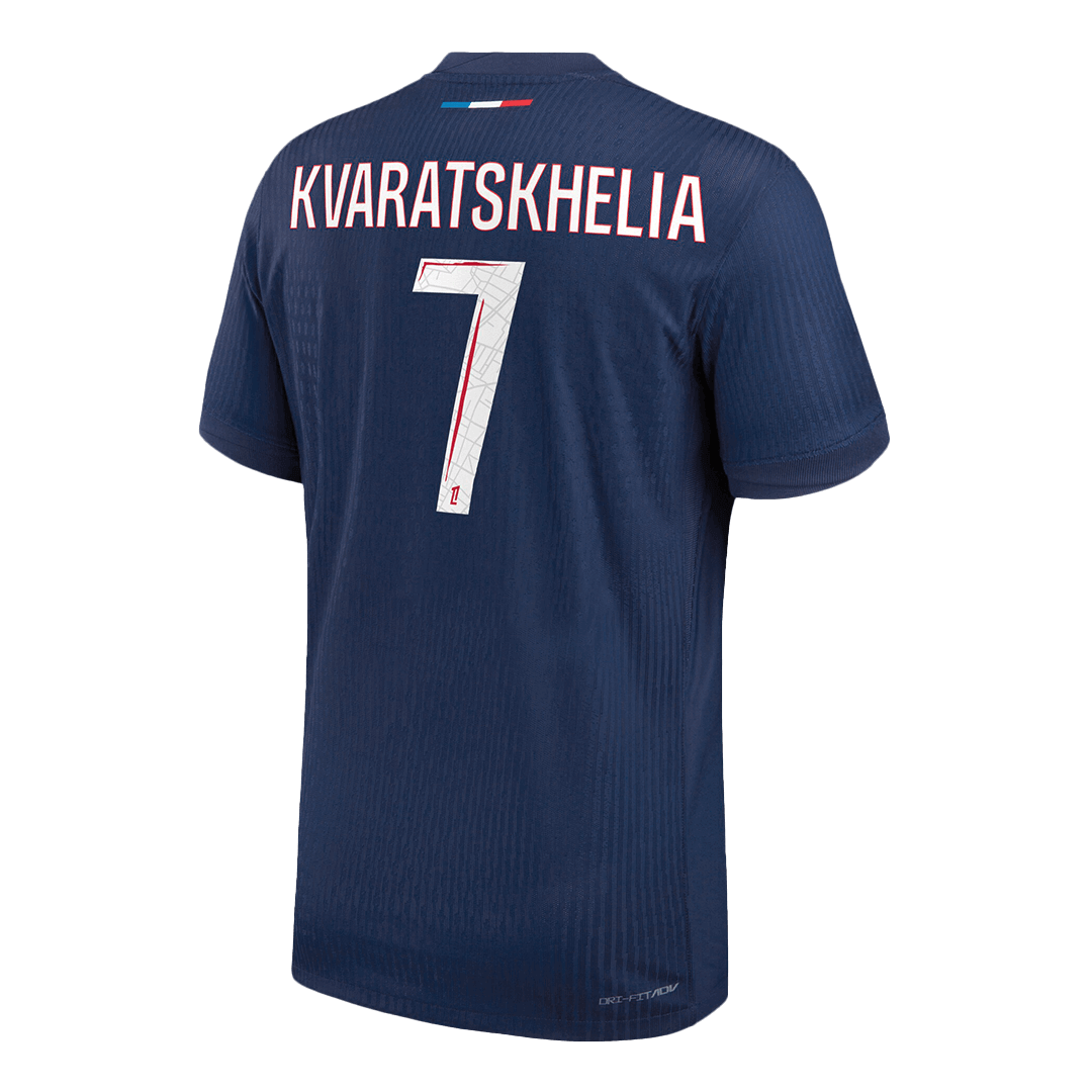 PSG Tröja KVARATSKHELIA #7 2024/25 Hemma Mörkblå