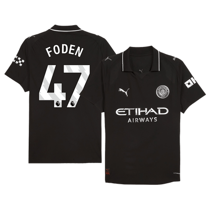 Manchester City Tröja FODEN #47 2025/26 Borta Svart
