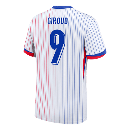 Frankrike Tröja GIROUD #9 Euro 2024 Borta Vit-7