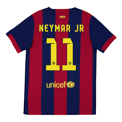 NEYMAR JR #11 Barcelona Hemmatröja 2014/15 Retro Tröja
 Röd & Blå