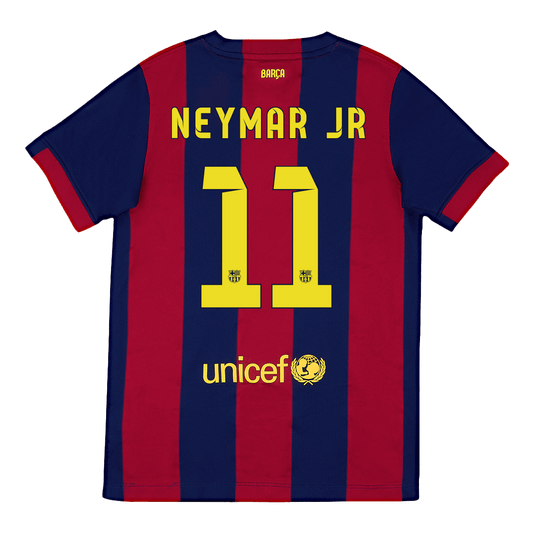 NEYMAR JR #11 Barcelona Hemmatröja 2014/15 Retro Tröja
 Röd & Blå