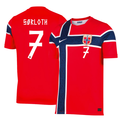 Norge Tröja SØRLOTH #7 2026 Hemma Röd-2