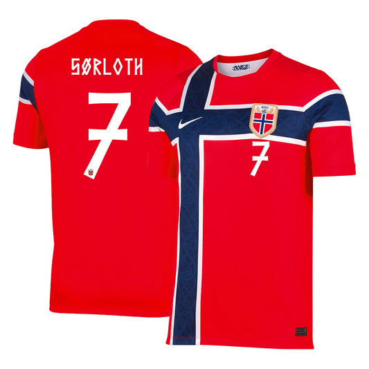 Norge Tröja SØRLOTH #7 2026 Hemma Röd-1