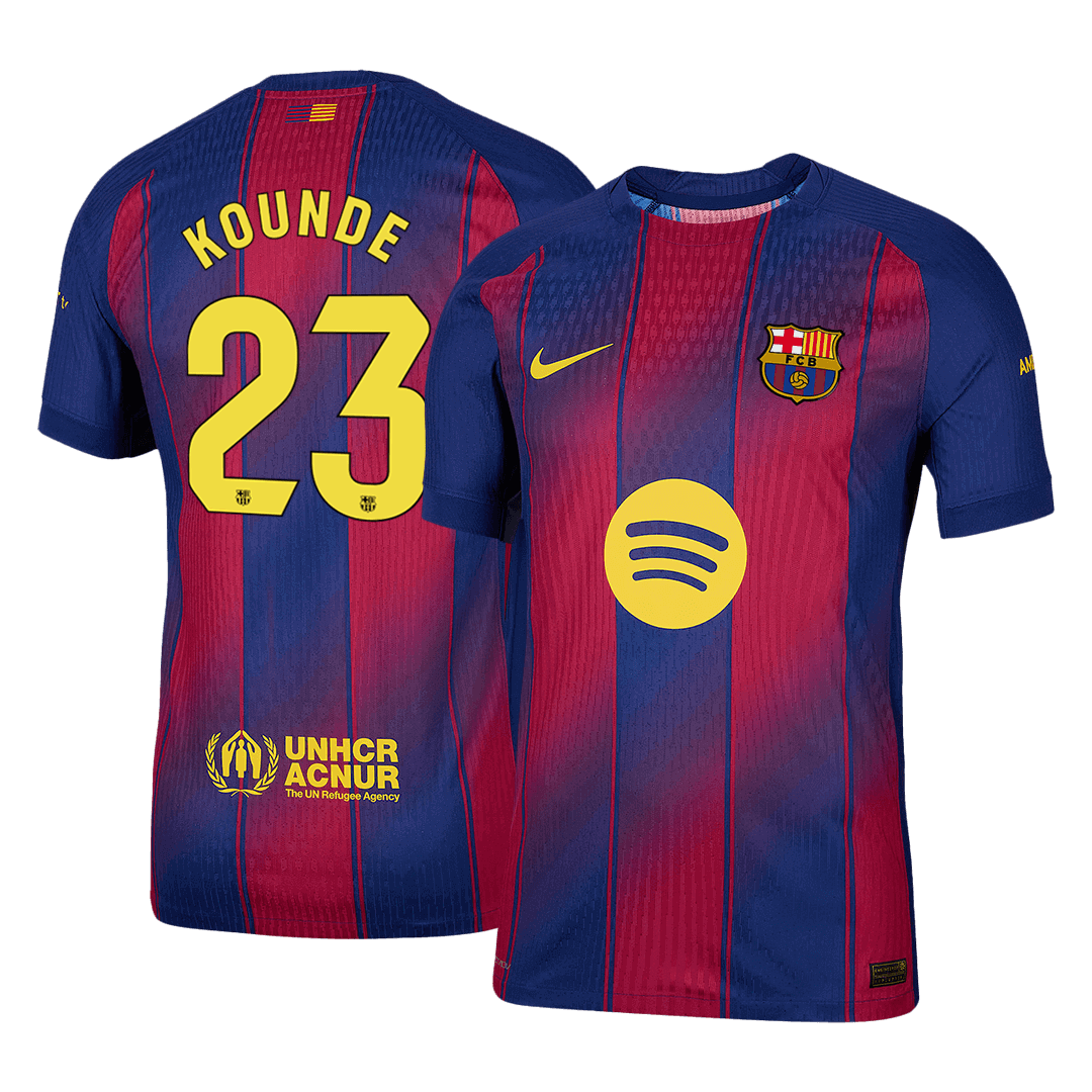 Barcelona Tröja KOUNDE #23 2025/26 Hemma Röd & Blå
