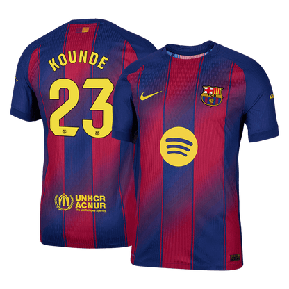 Barcelona Tröja KOUNDE #23 2025/26 Hemma Röd & Blå