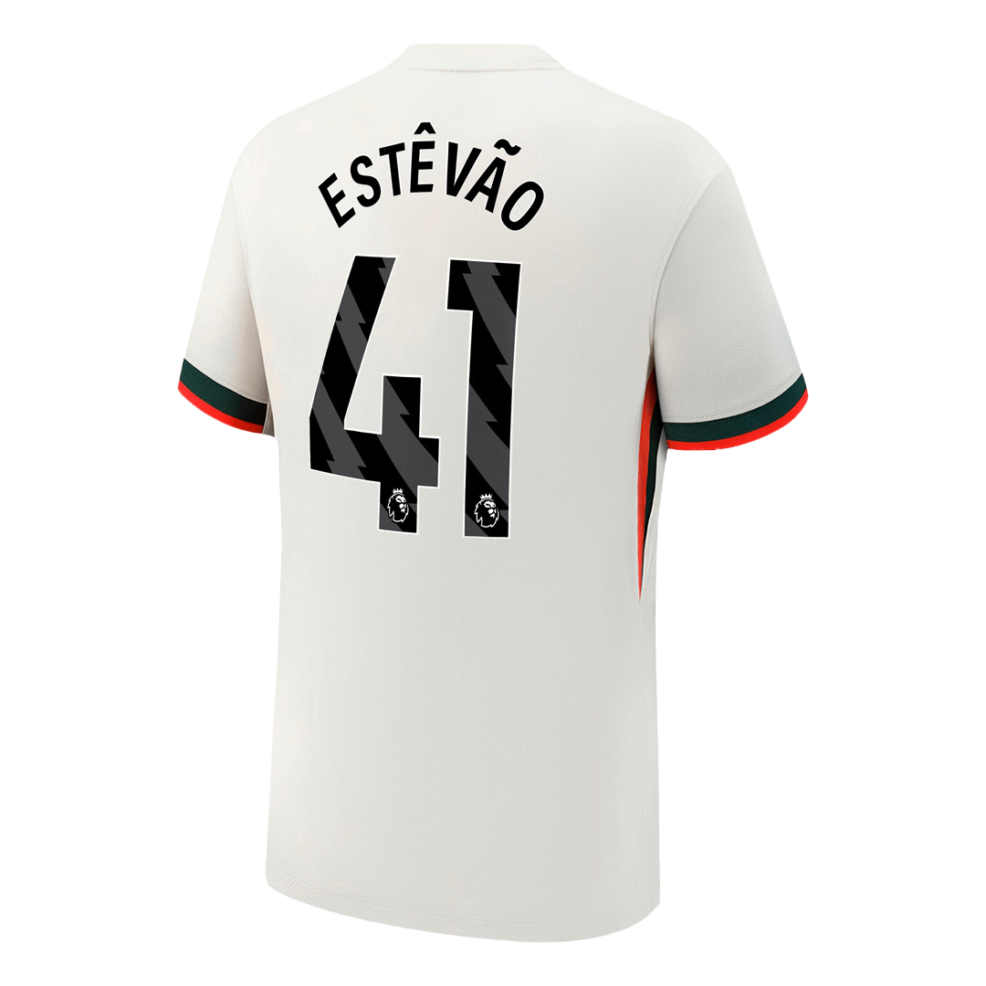 Chelsea Tröja ESTÊVÃO #41 2025/26 Borta Vit