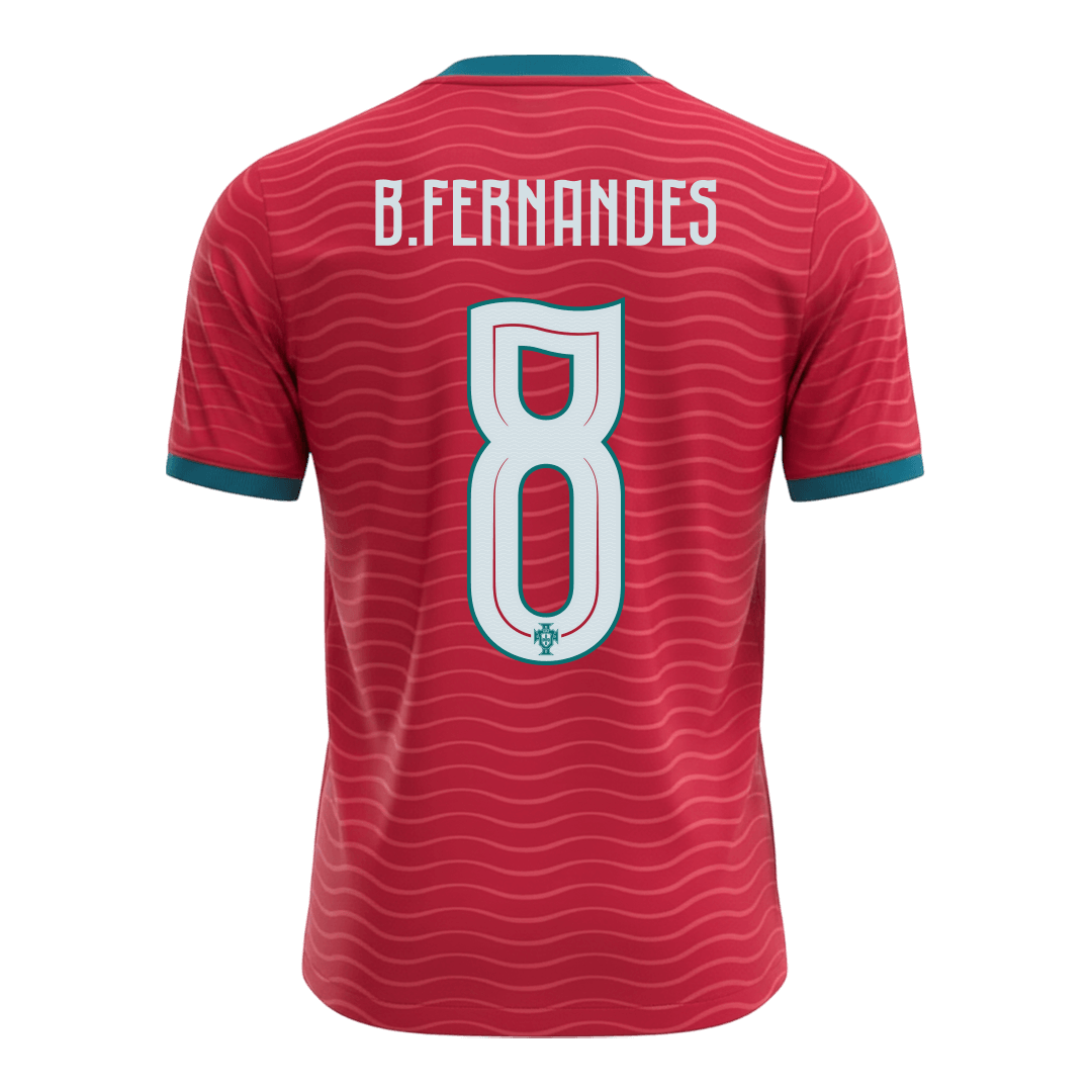 B.FERNANDES #8 Portugal Tröja 2026 Hemma Premium Röd