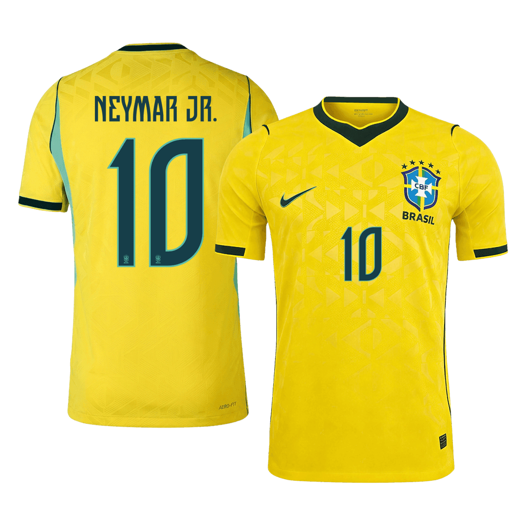 Brasilien Tröja NEYMAR JR. #10 2026 Hemma Autentisk Gul