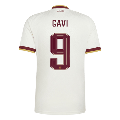 Spanien Tröja GAVI #9 2026 Borta Vit-3