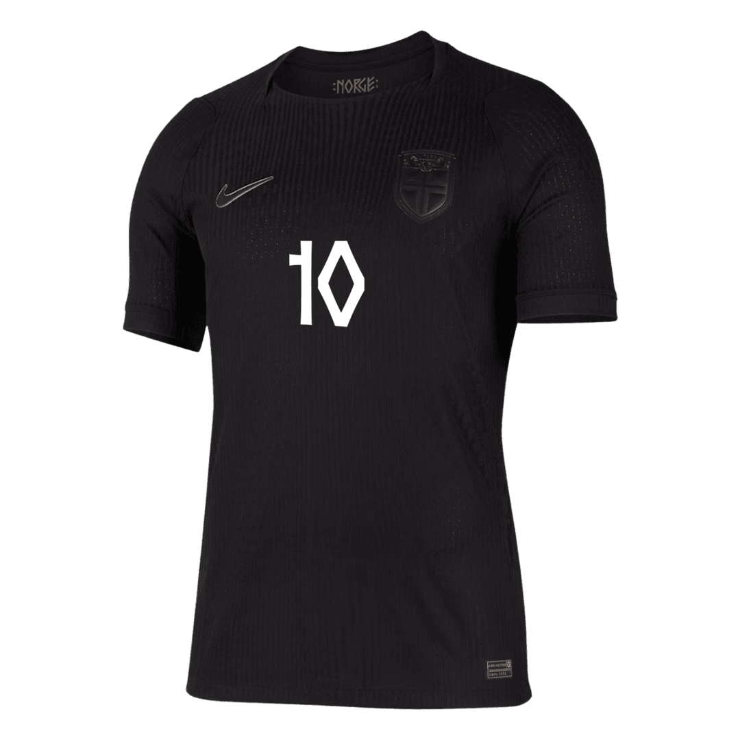 Norge Tröja ØDEGAARD #10 2026 Borta Autentisk Svart-2