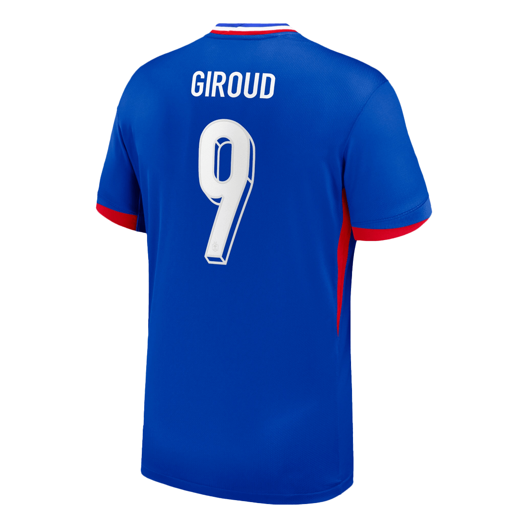 Frankrike Tröja GIROUD #9 Euro 2024 Hemma Blå-7
