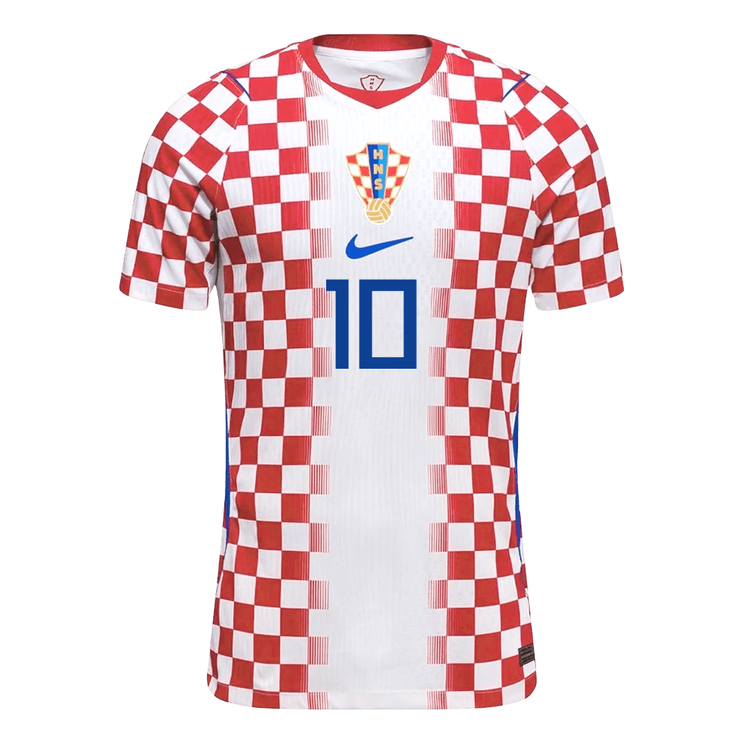 Kroatien Tröja MODRIĆ #10 2026 Hemma Autentisk Röd & Vit