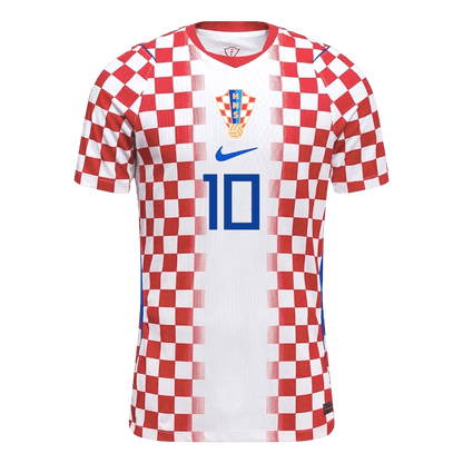 Kroatien Tröja MODRIĆ #10 2026 Hemma Autentisk Röd & Vit-7
