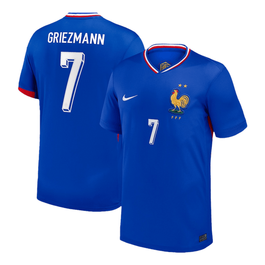 Frankrike Tröja GRIEZMANN #7 Euro 2024 Hemma Blå