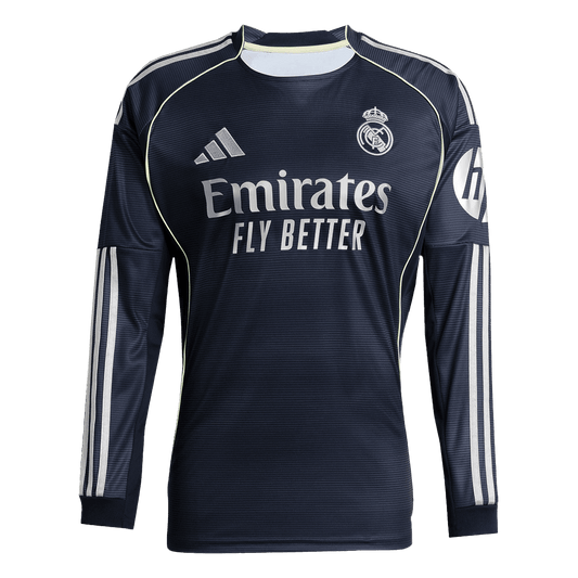 Real Madrid Tröja 2025/26 Borta Långärmad Mörkblå